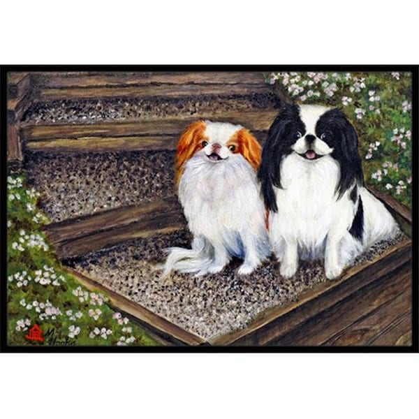 Carolines Treasures MH1047JMAT Japanese Chin Daddys Girls Indoor & Outdoor Mat; 24 x 36 in. MH1047JMAT - main